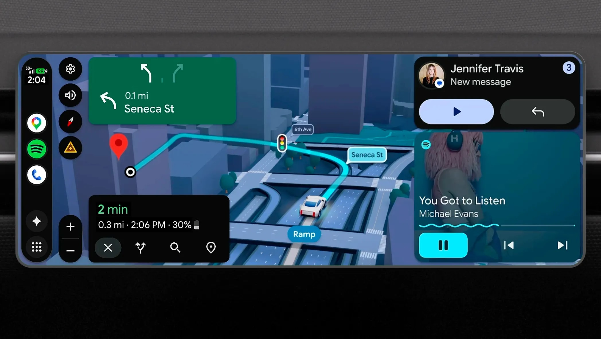 Android Auto overhaul: 3D navigation, Gemini assistant, Dolby Atmos