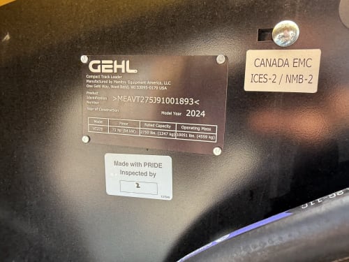 Additional Image for 2024 New Gehl VT275 Track Loader