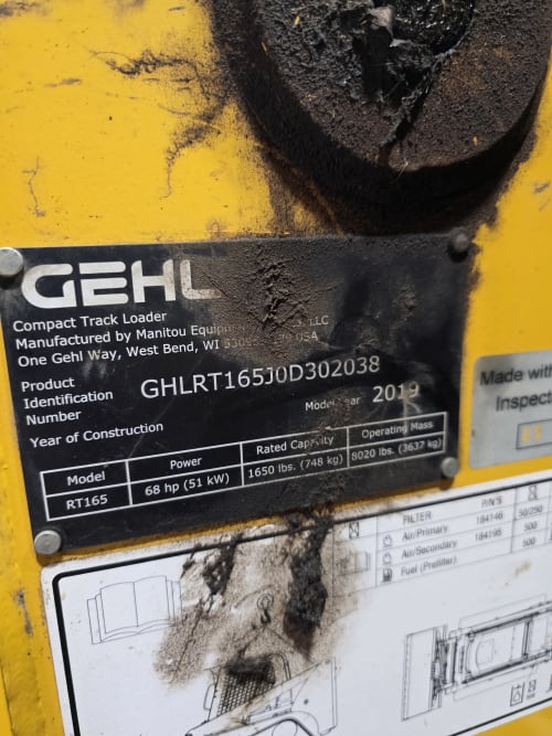 Additional Image for 2019 Gehl RT165 Trackloader