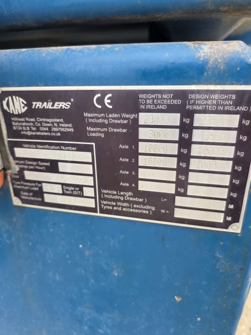 Additional Image for 2016 Kane Halfpipe 25ton Dump Wagon