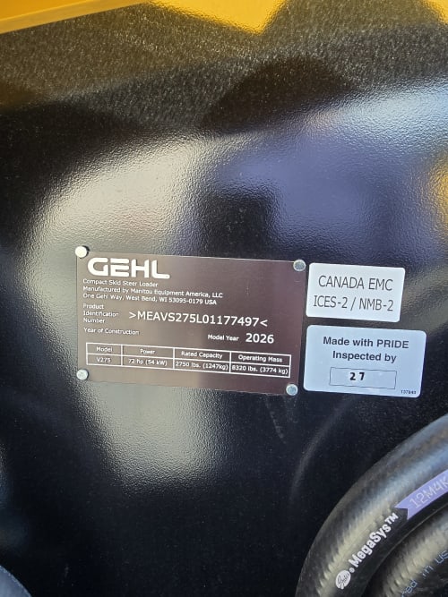 Additional Image for Gehl V275 Skidloader
