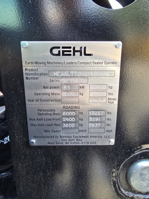 Additional Image for Gehl ALT750FL Articulated Loader