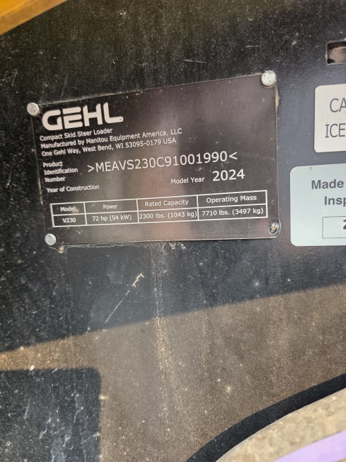 Additional Image for 2024 Gehl V230 Skidloader