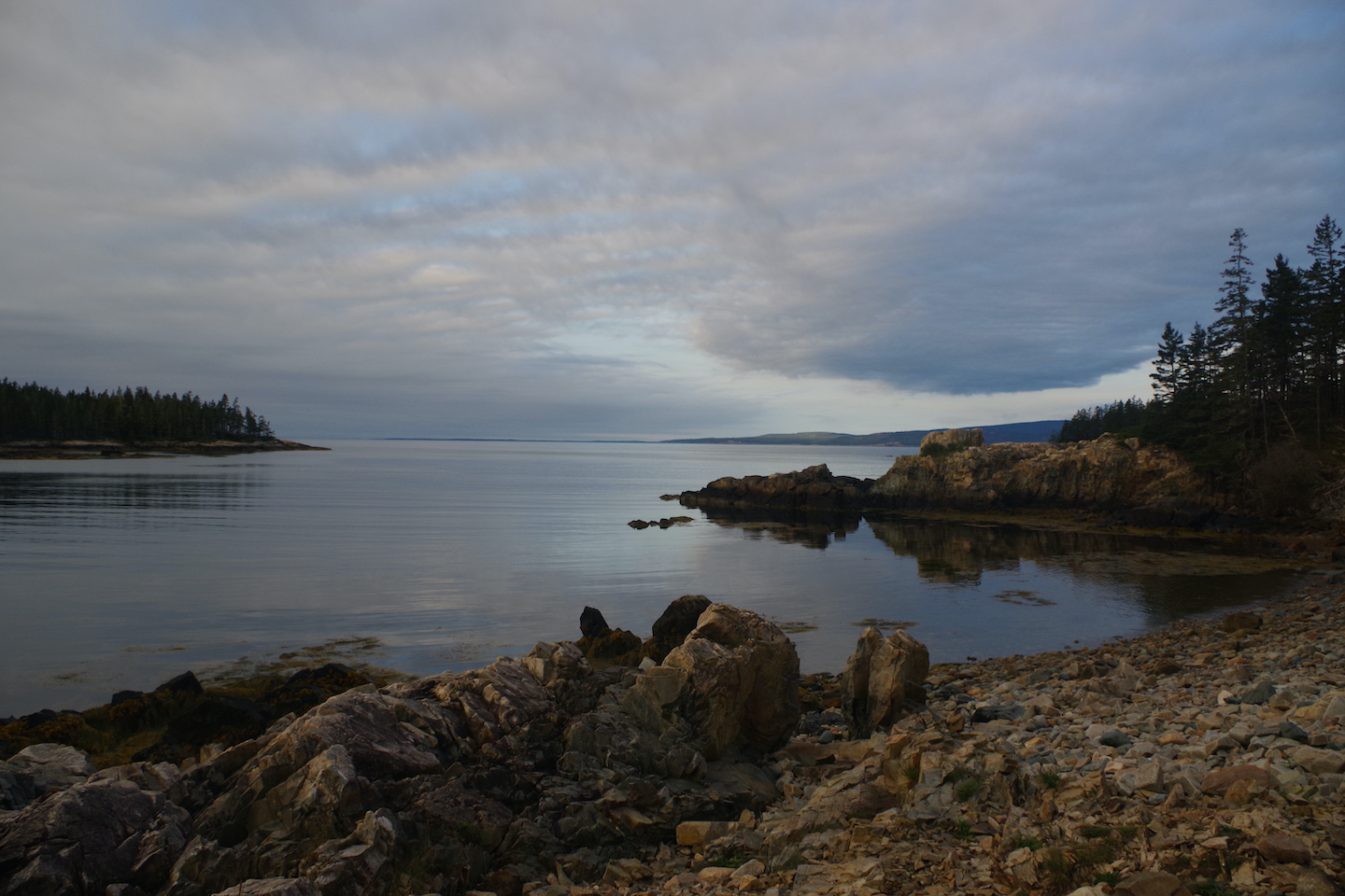 Vue du parc national d'Acadia depuis la péninsule de Schoodic