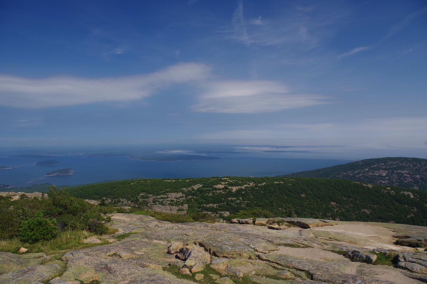 Vue depuis Cadillac Mountain dans le parc national d'Acadia