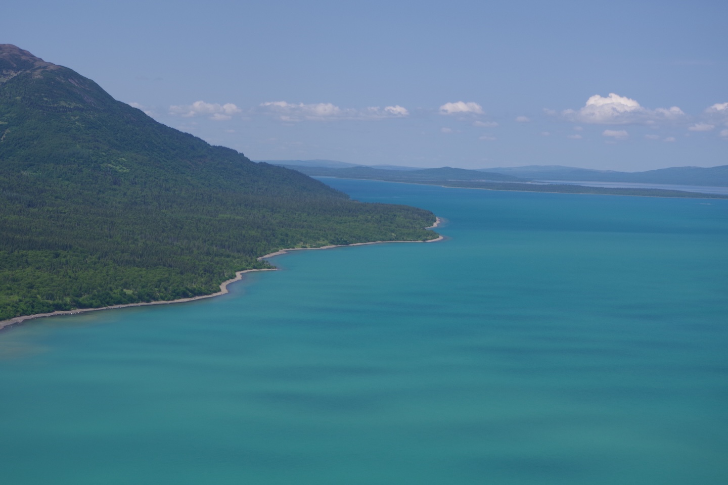 On the way to Brooks Camp: flying over Naknek Lake