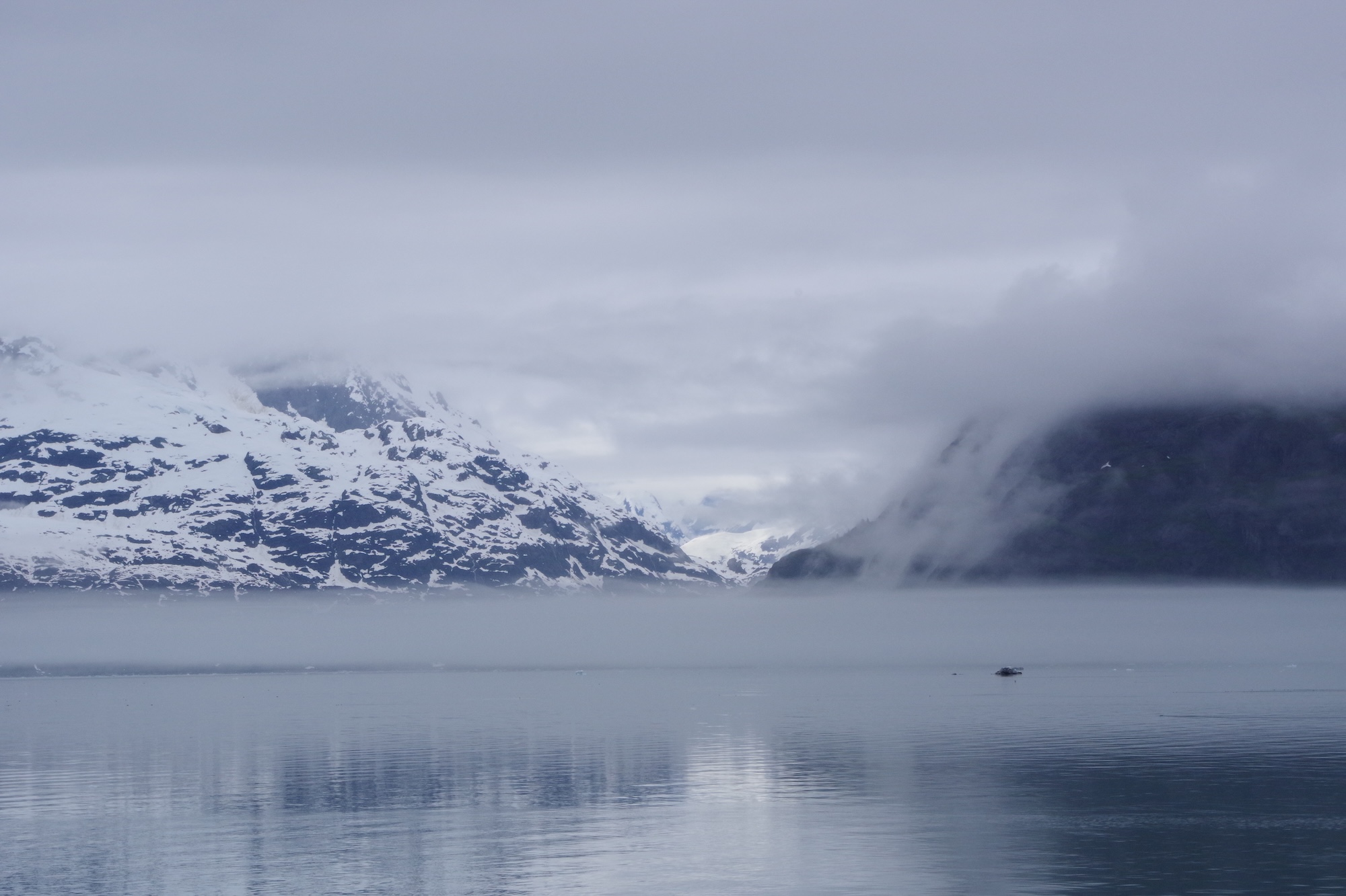 Mountains, water, and mist, Glacier Bay