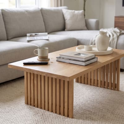 Coffee table before cleaning and tidying