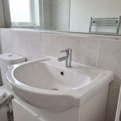The same basin after cleaning