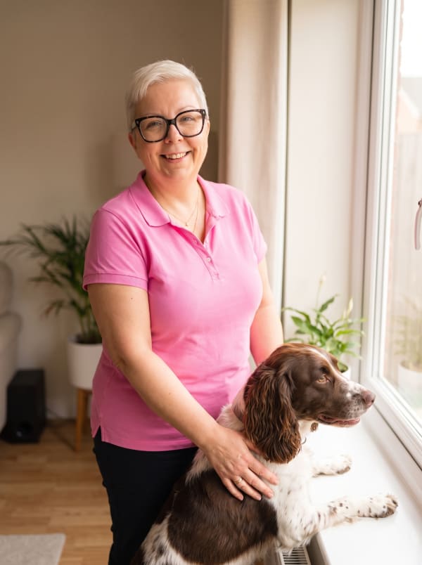 Jo-Ann Hargreaves, owner of Spit 'n' Polish cleaning services, at home in North Leeds