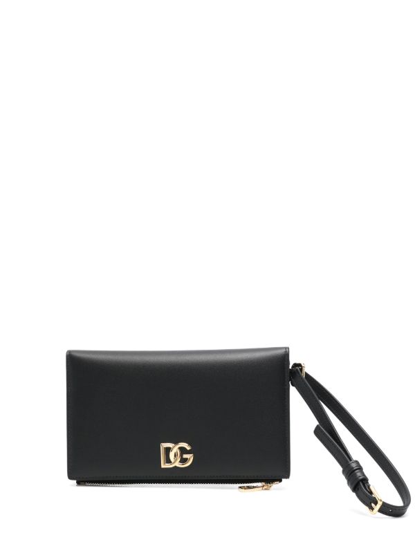 Authentic Dolce & Gabbana logo-lettering clutch bag