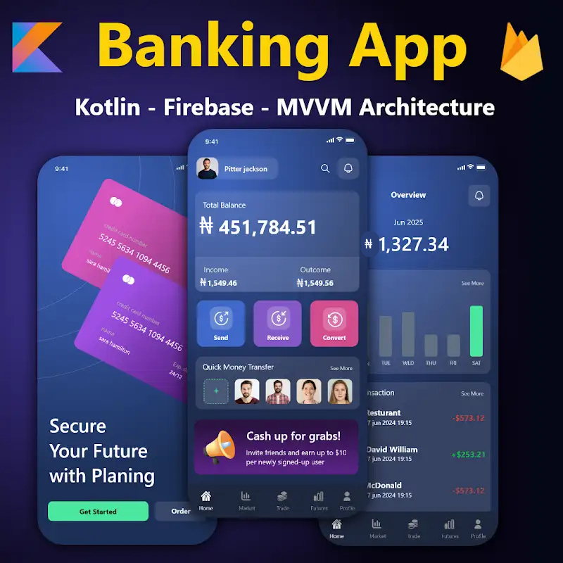 💳✨ Banking App (Kotlin + Firebase)