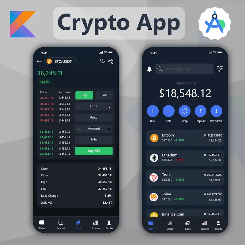 💸🔐 Crypto App in Kotlin (with Source Code)