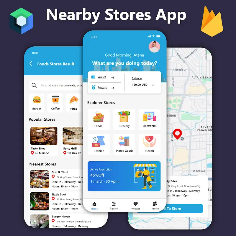 📍 Nearby Store App – Kotlin + Firebase