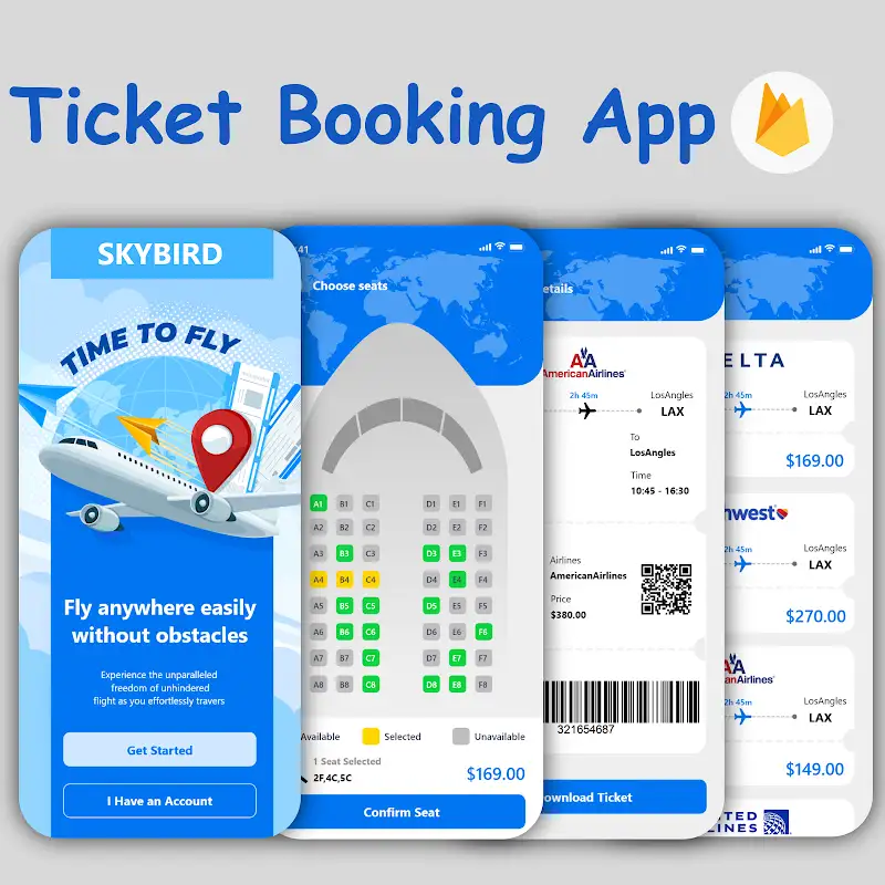 🎫 Skybird Ticket Booking App – Java + Firebase