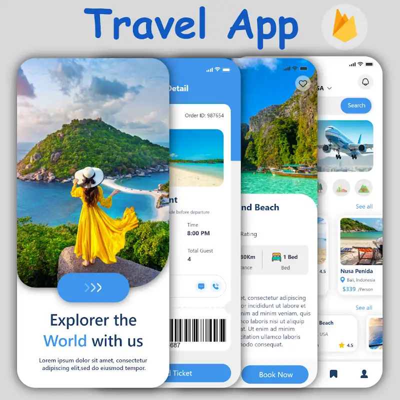 🌍 Travel App – Android Material Design (Adobe XD to Android Studio)