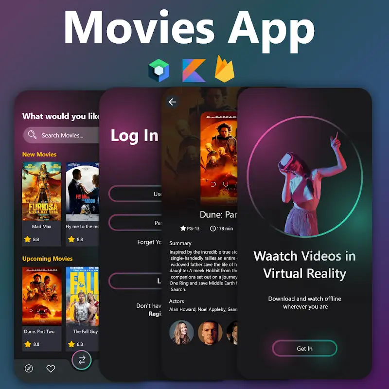 🎬 Virtual Movie App – Android Studio + Java + XML