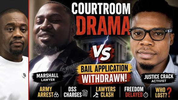 WATCH: Drama Outside Court as Lawyers Clash Delays Bail Hearing for Activist Justice Crack