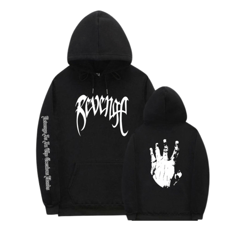 XXXTentacion Hoodies Revenge Black and White, Premium Streetwear Hoodie