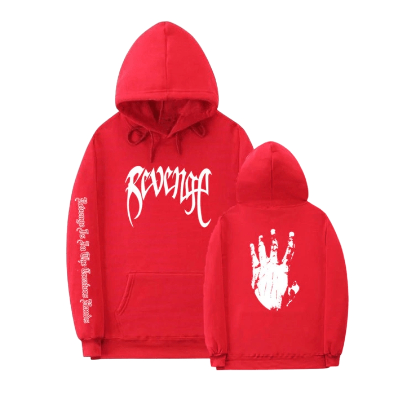 XXXTentacion Hoodies Revenge Red, Premium Streetwear Hoodie