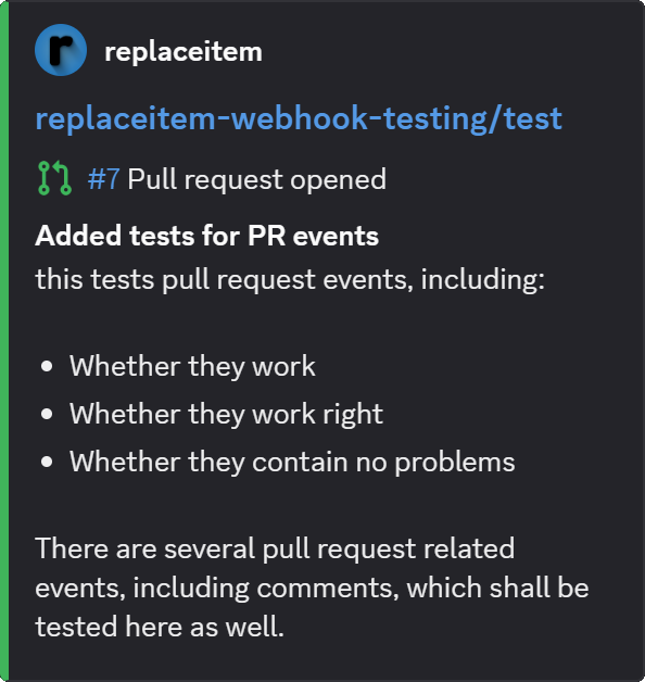 Pull request opened