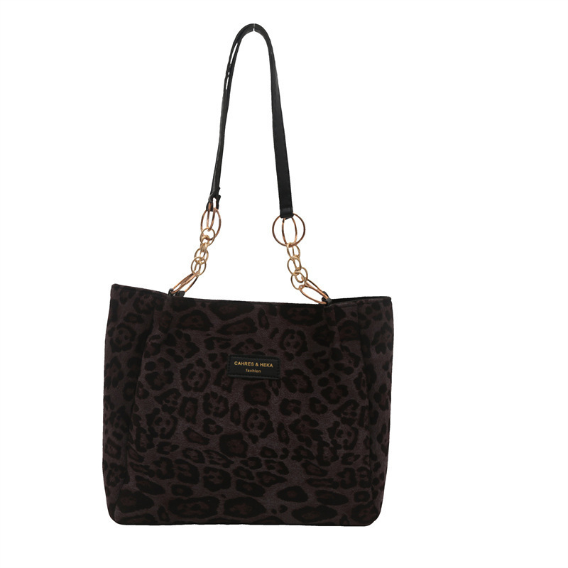 Suede Leopard Print Shoulder/Handbag