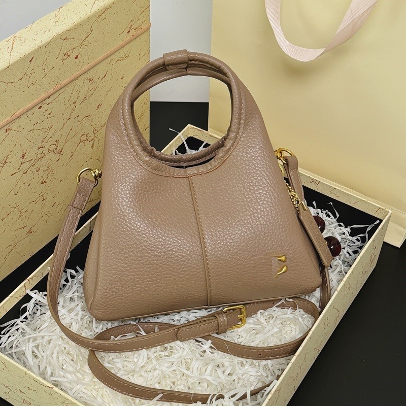 Korean-Style Textured Women's Handbag