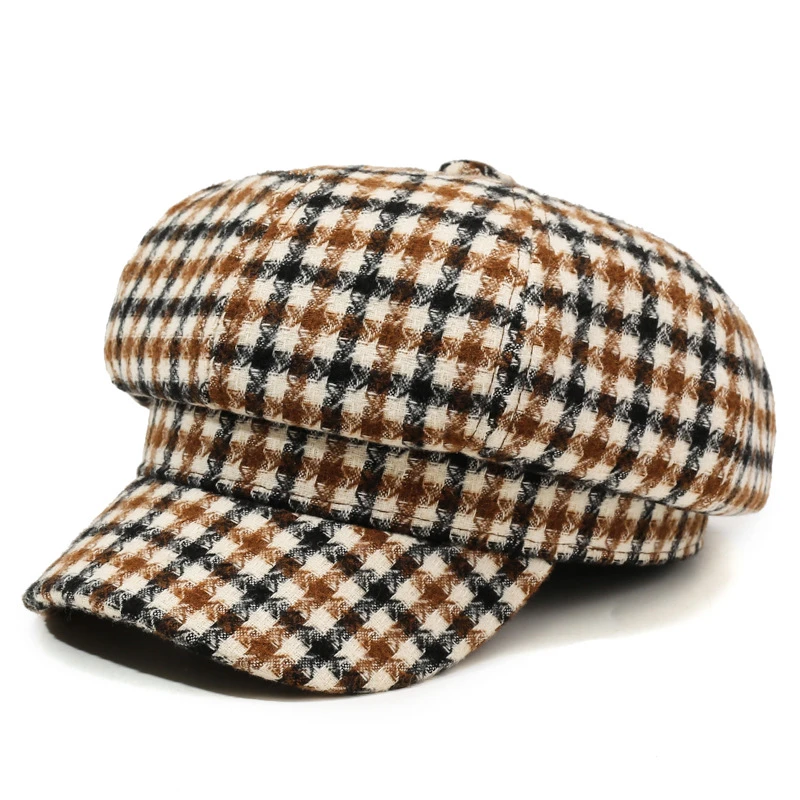 New stylish plaid Japanese cloud hat