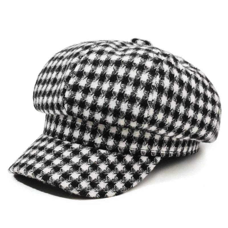 New stylish plaid Japanese cloud hat thumbnail