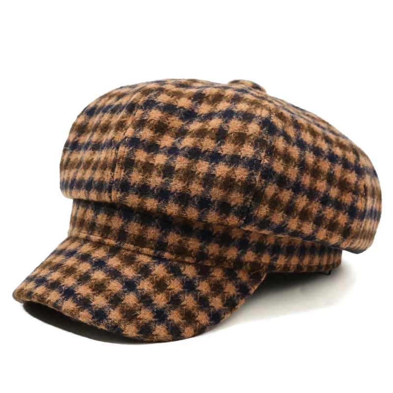 New stylish plaid Japanese cloud hat thumbnail