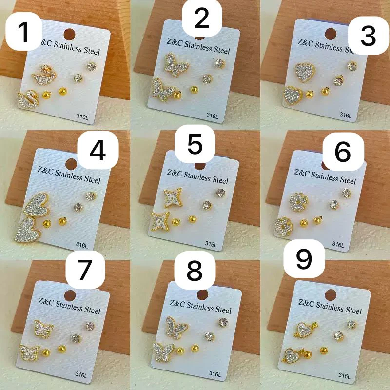 Exquisite Zircon Small Stud Earrings