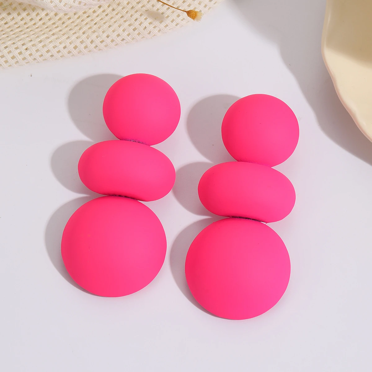 Round Steamed Bun Earrings