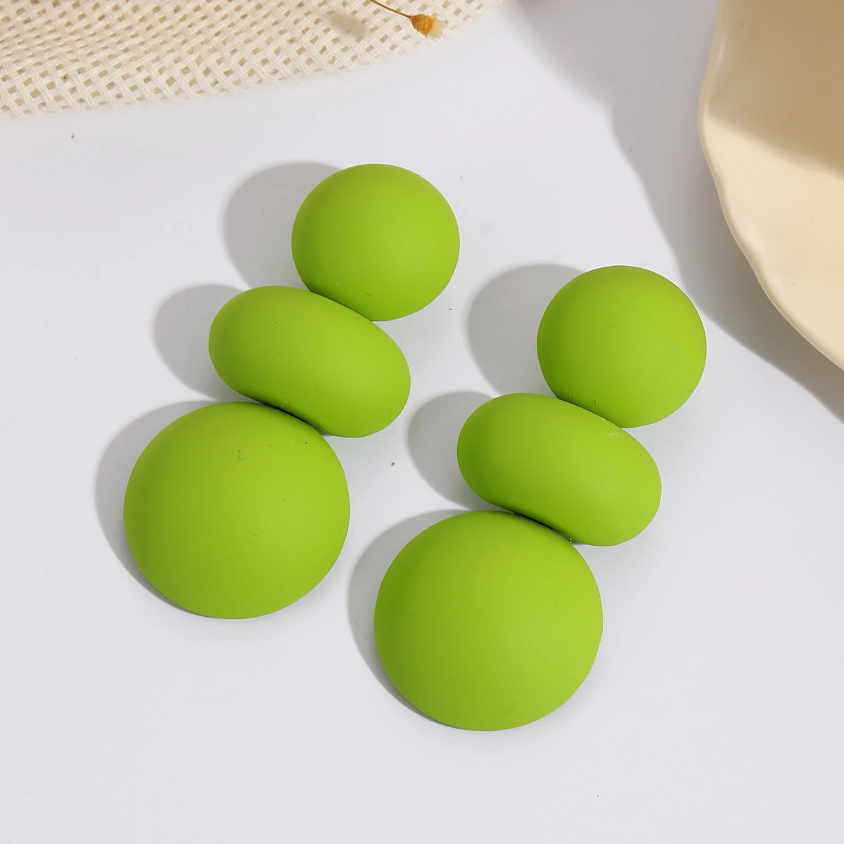 Round Steamed Bun Earrings thumbnail