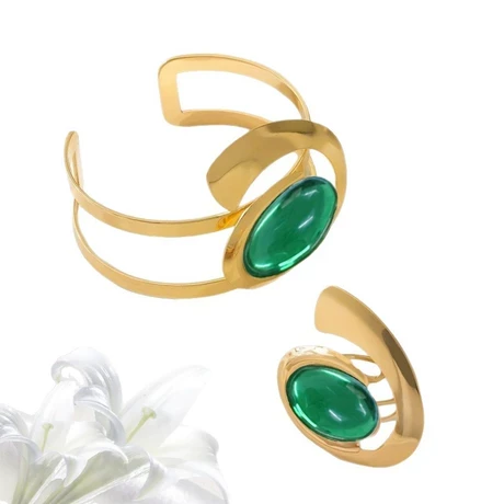 exaggerated opening bracelet ring personality punk style