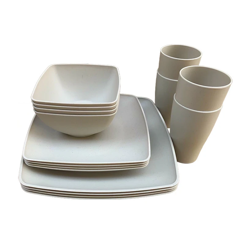 Wheat Straw Square Steak Plat