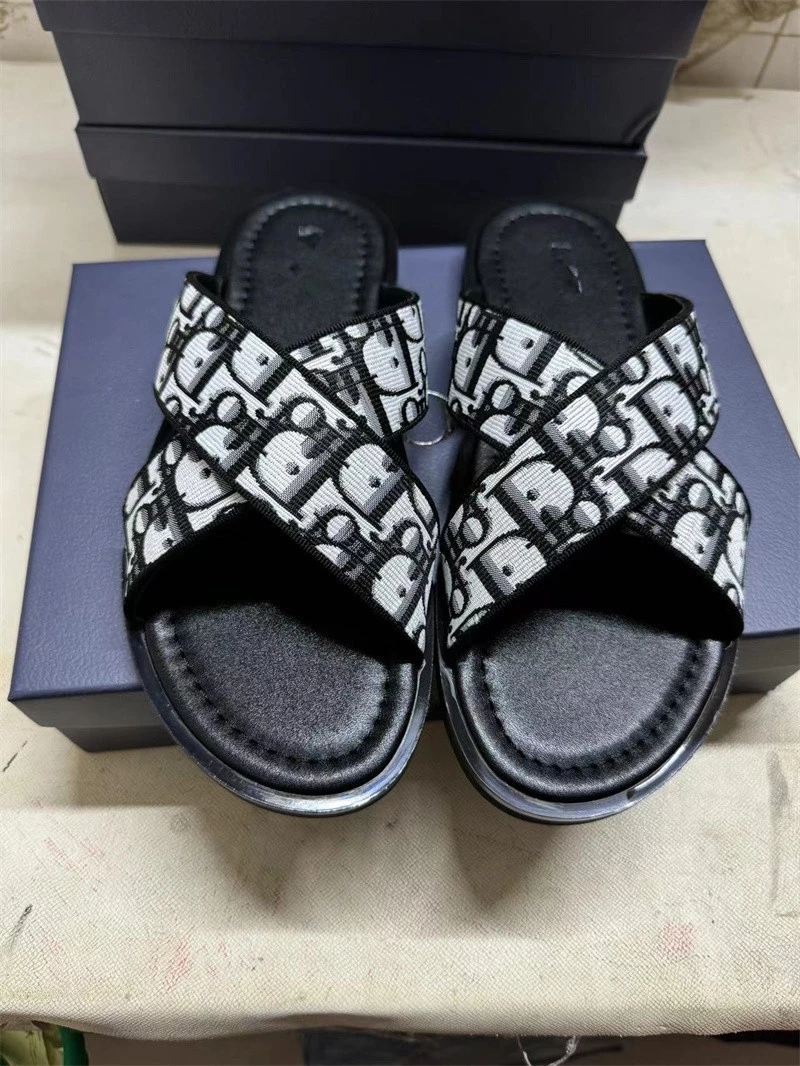Letter Jacquard Men's Slippers