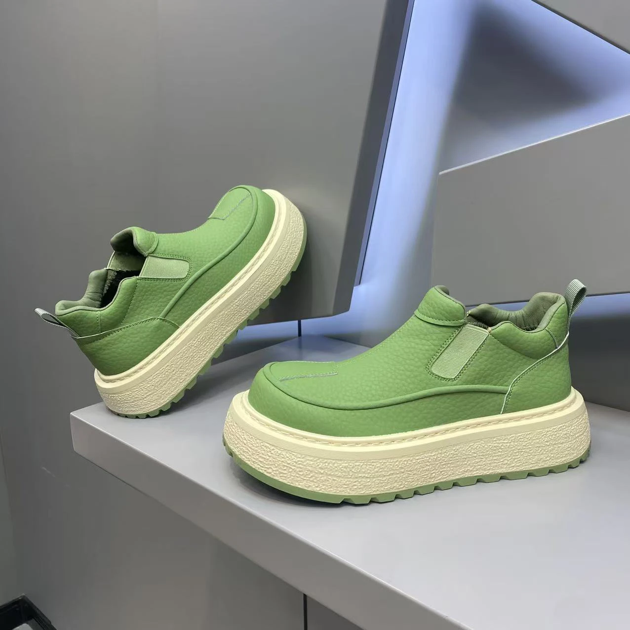 Winter Thick-Soled Men's Single Cotton Casual Shoes