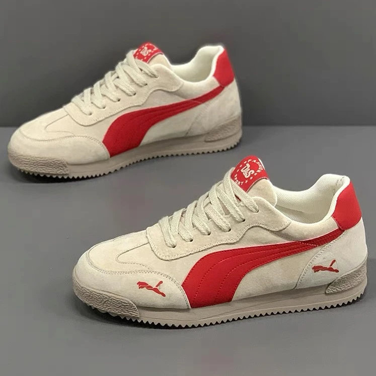 Frosted Soft Leather Internet Celebrity Popular Sneakers thumbnail