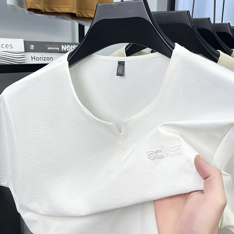 Men's Small V Neck Daily Casual Men's T-Shirt