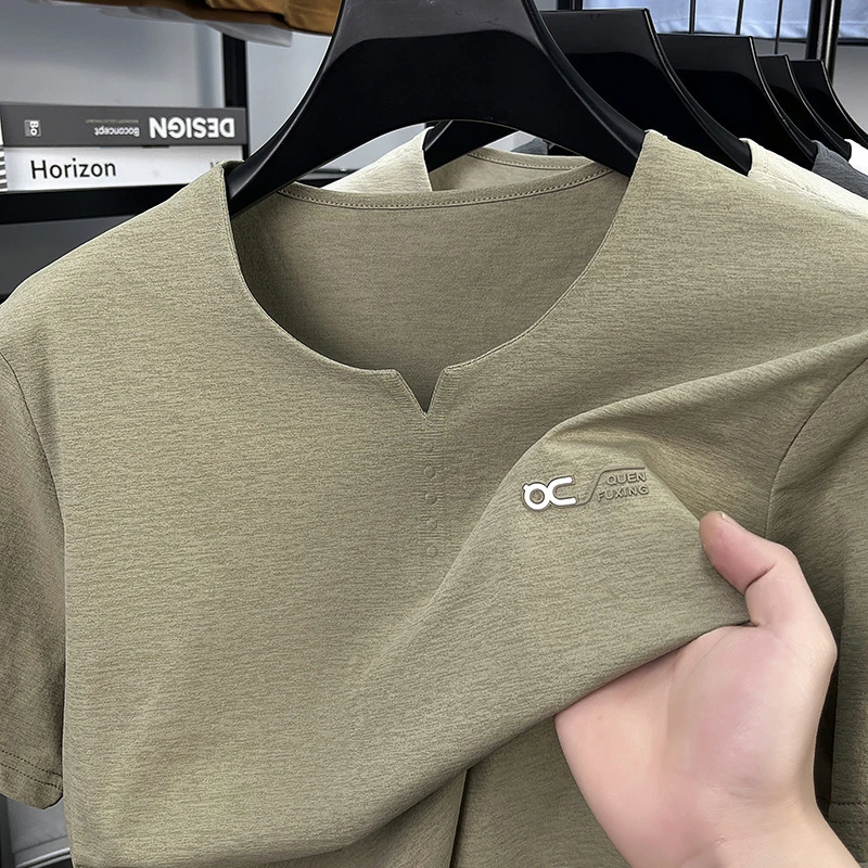 Men's Small V Neck Daily Casual Men's T-Shirt thumbnail