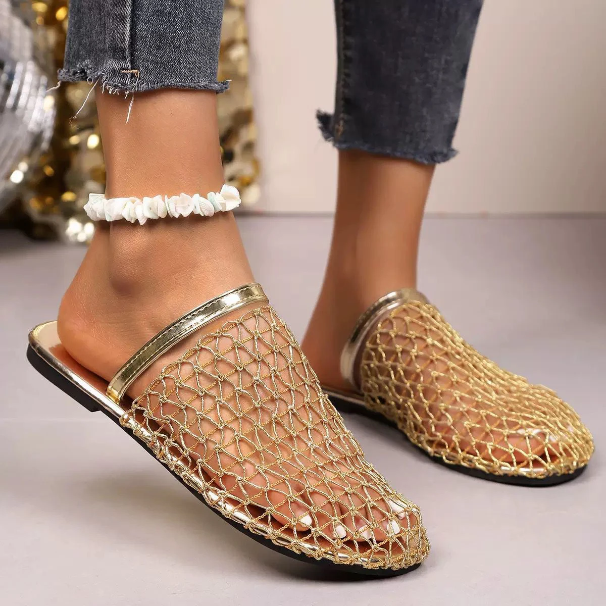 French Style Mesh Breathable Sandals