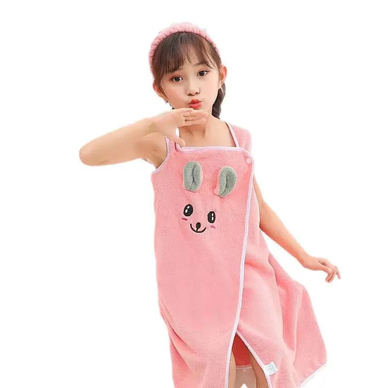 skirt wearable bath towel hair band children's
