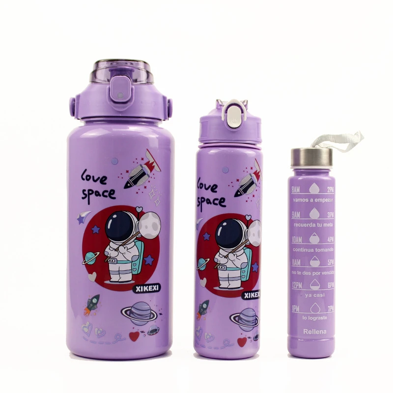 2000ml Three-Piece Set Men's Outdoor Sports Water Bottle thumbnail