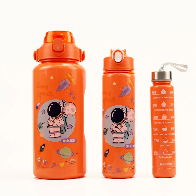 2000ml Three-Piece Set Men's Outdoor Sports Water Bottle thumbnail