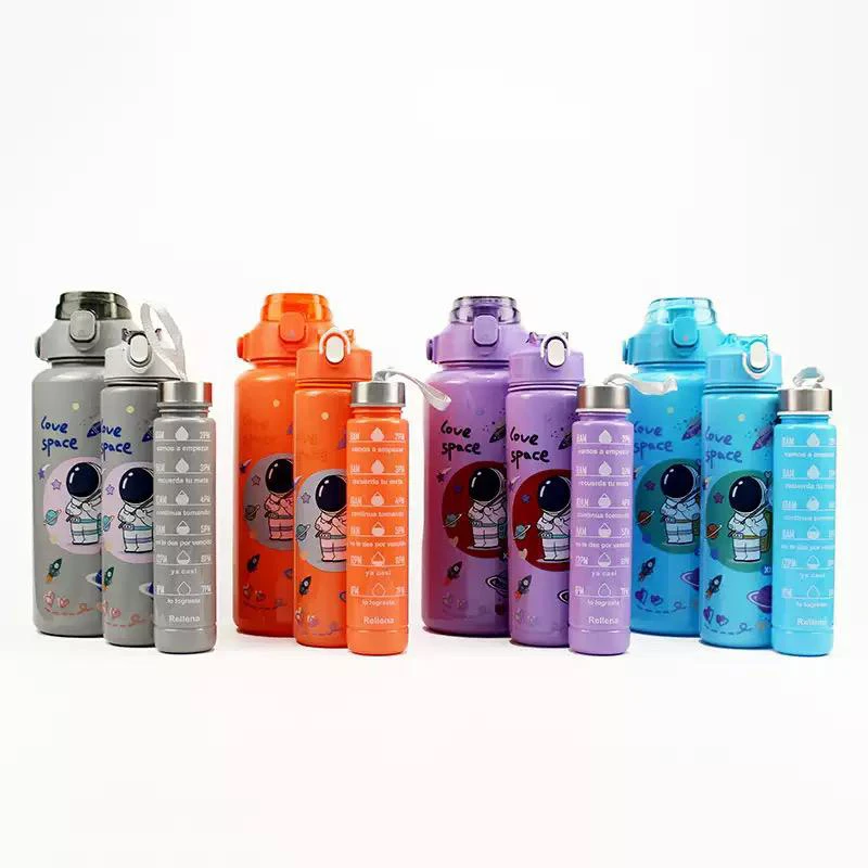 2000ml Three-Piece Set Men's Outdoor Sports Water Bottle thumbnail