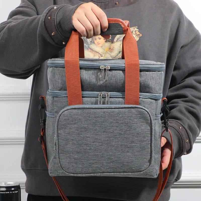 double ice bag portable lunch bag thumbnail