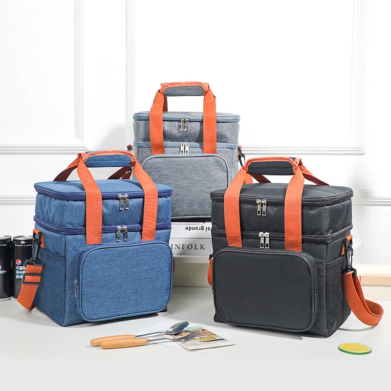 double ice bag portable lunch bag thumbnail