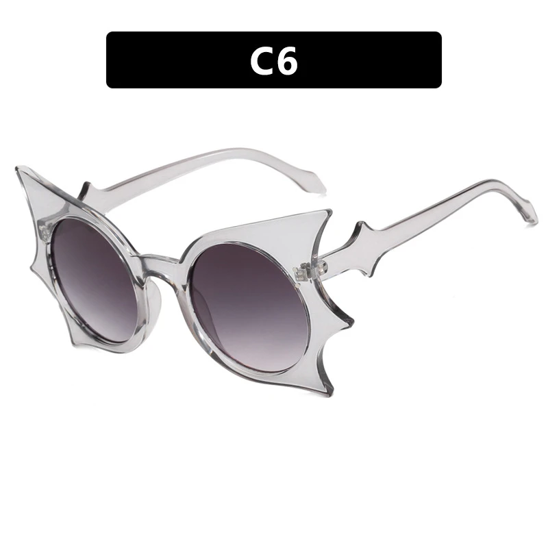 Bat-shaped hip-hop quirky sunglasses