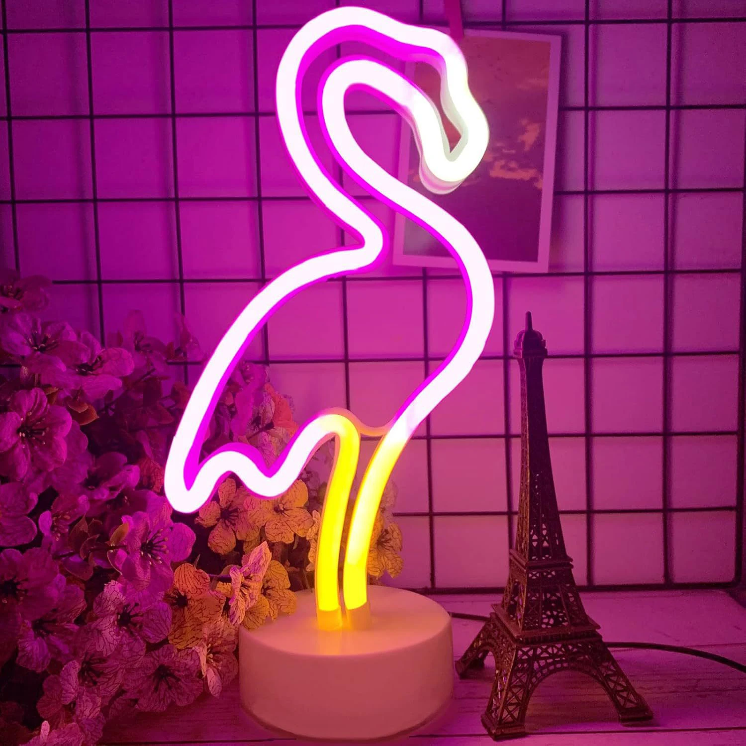 Creative LED base neon table lamp