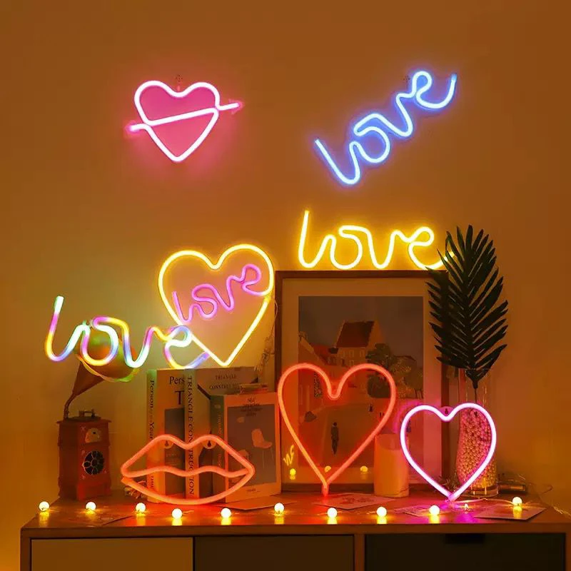 confession neon LED lights modeling lights bedroom